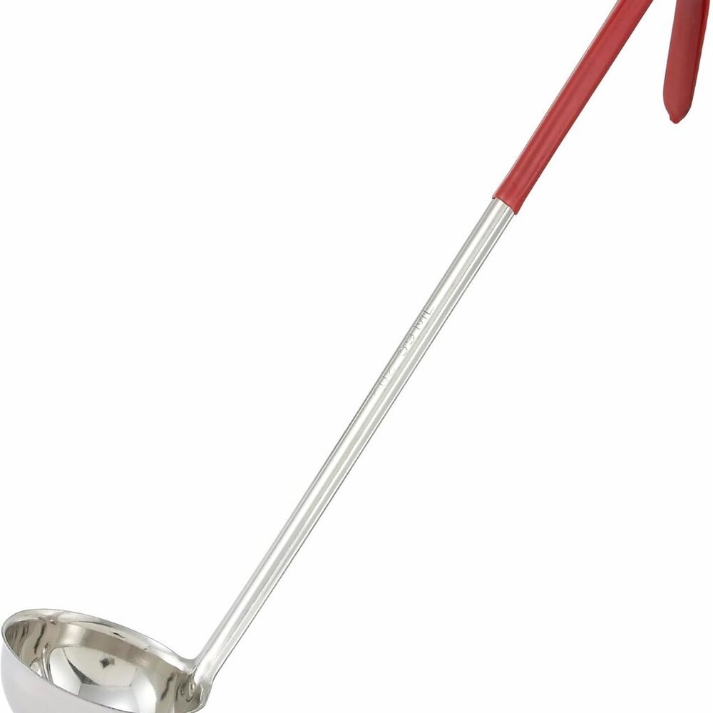 Red Stainless Steel Ladle Handle, 2-Ounce, Medium